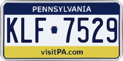PA license plate KLF7529