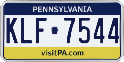 PA license plate KLF7544