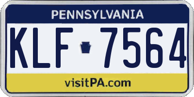 PA license plate KLF7564