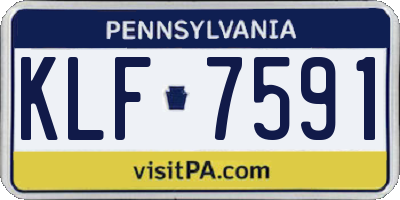PA license plate KLF7591