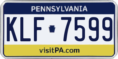 PA license plate KLF7599