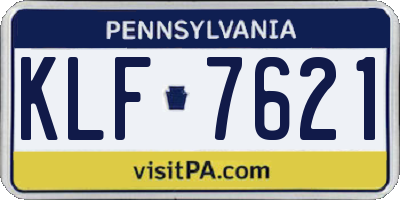 PA license plate KLF7621