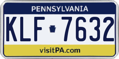 PA license plate KLF7632
