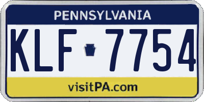PA license plate KLF7754