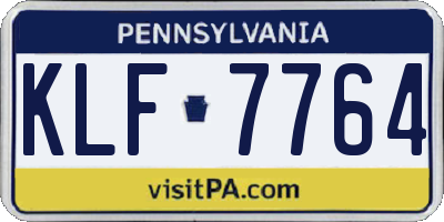 PA license plate KLF7764