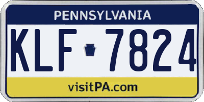 PA license plate KLF7824