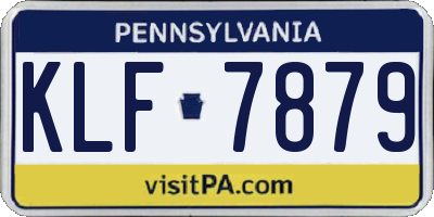 PA license plate KLF7879
