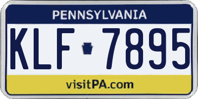 PA license plate KLF7895