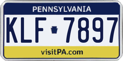 PA license plate KLF7897