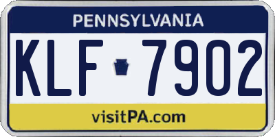 PA license plate KLF7902