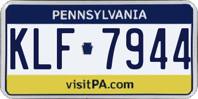 PA license plate KLF7944