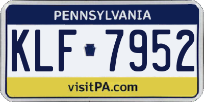 PA license plate KLF7952
