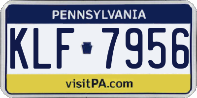 PA license plate KLF7956