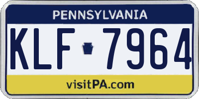 PA license plate KLF7964