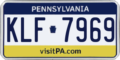 PA license plate KLF7969
