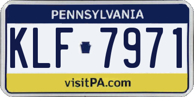 PA license plate KLF7971