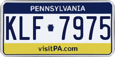PA license plate KLF7975