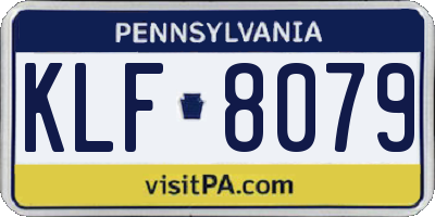 PA license plate KLF8079