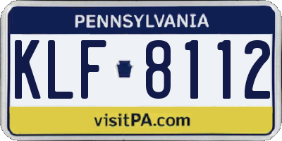 PA license plate KLF8112