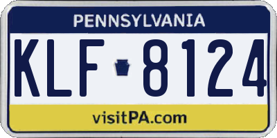 PA license plate KLF8124
