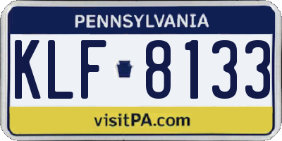 PA license plate KLF8133