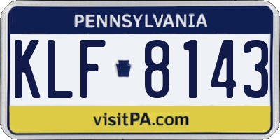 PA license plate KLF8143