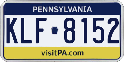 PA license plate KLF8152