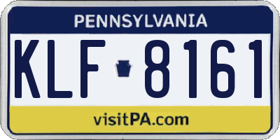 PA license plate KLF8161