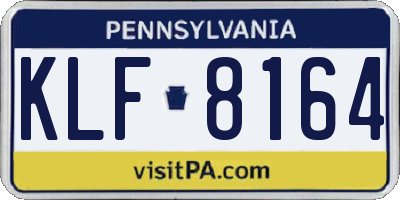 PA license plate KLF8164