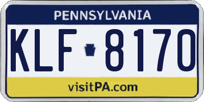 PA license plate KLF8170
