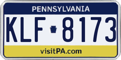PA license plate KLF8173
