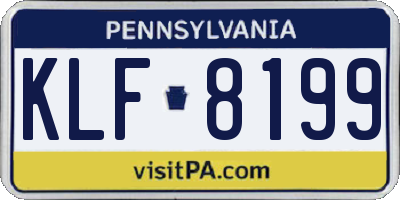 PA license plate KLF8199