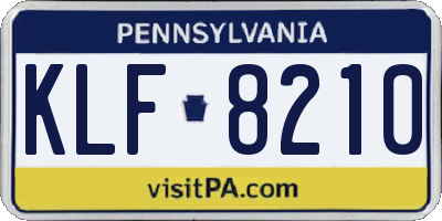 PA license plate KLF8210