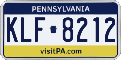 PA license plate KLF8212