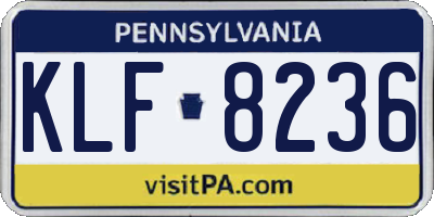 PA license plate KLF8236