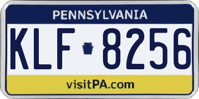 PA license plate KLF8256