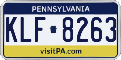 PA license plate KLF8263