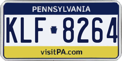 PA license plate KLF8264