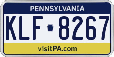 PA license plate KLF8267