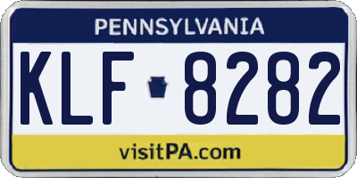 PA license plate KLF8282