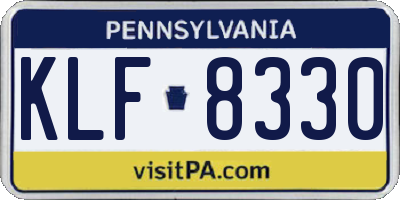 PA license plate KLF8330