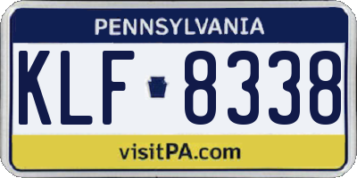 PA license plate KLF8338