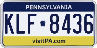 PA license plate KLF8436