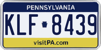 PA license plate KLF8439