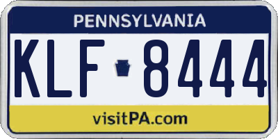 PA license plate KLF8444