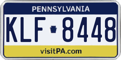 PA license plate KLF8448