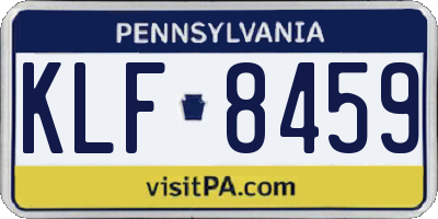 PA license plate KLF8459