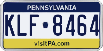 PA license plate KLF8464