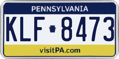 PA license plate KLF8473