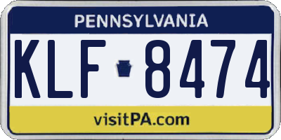 PA license plate KLF8474